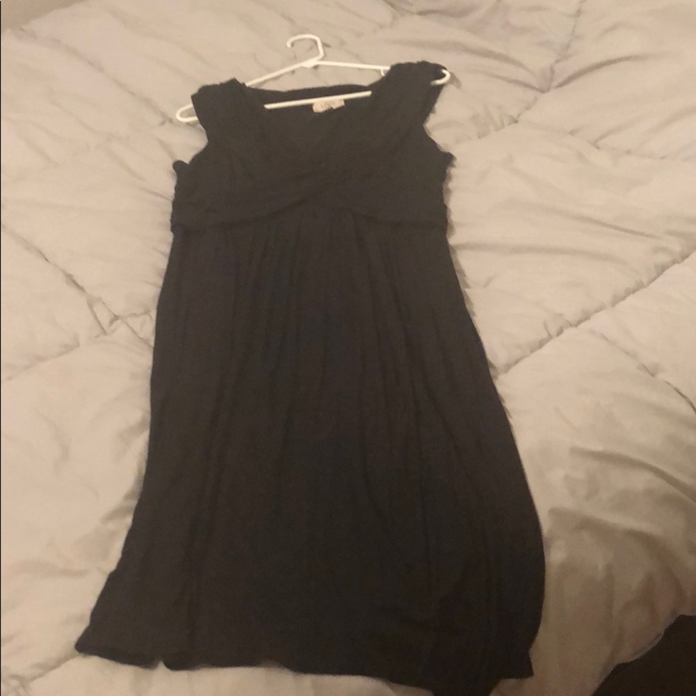 Sleeveless black modal Loft dress